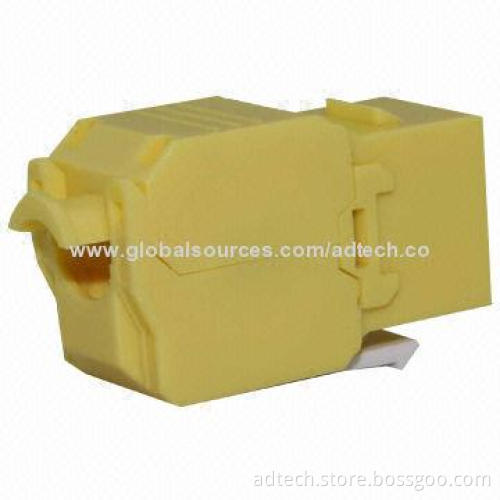 RJ45 Network Jack, Cat6/Cat5e, Unshielded/Shielded, Toolless, 8 Pieces, Yellow Color